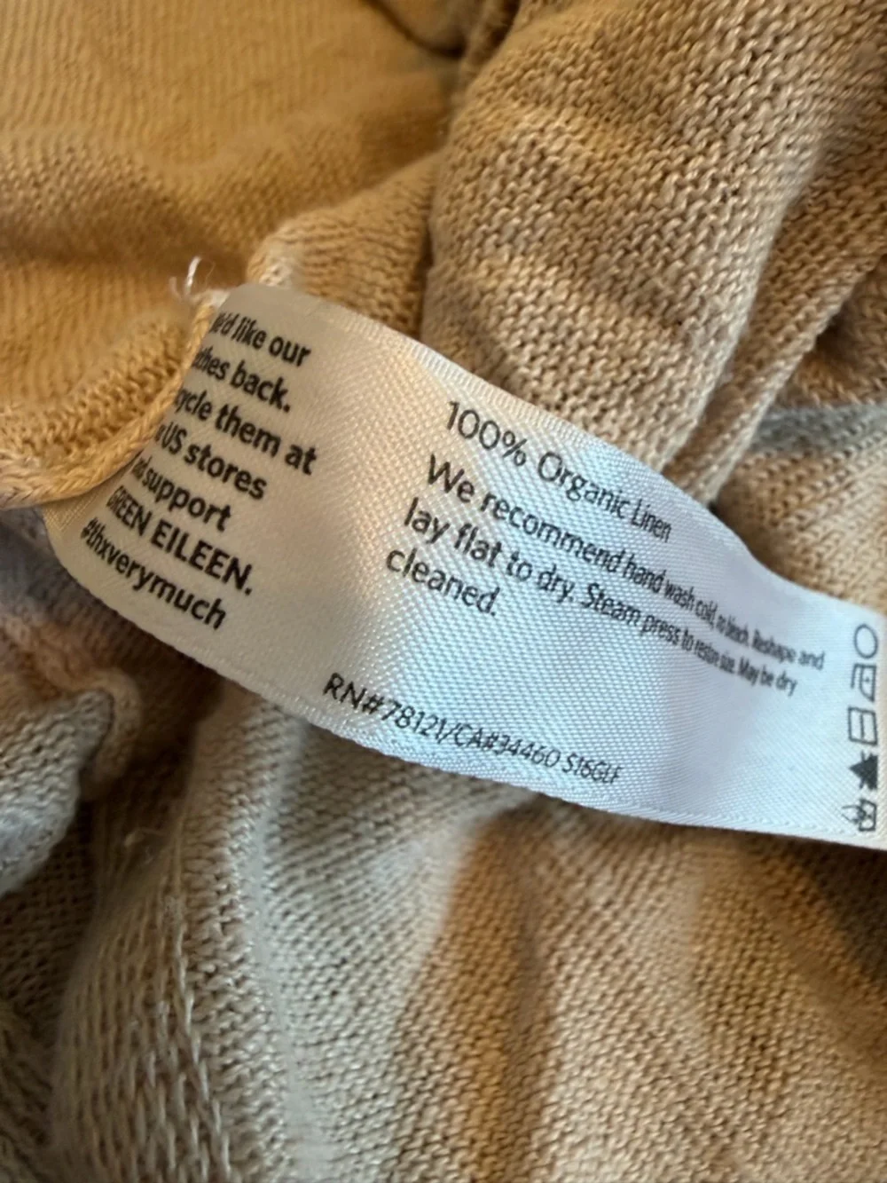 Eileen Fisher Organic Layer Tiered Layered Top Shirt Sweater Blouse Size Medium